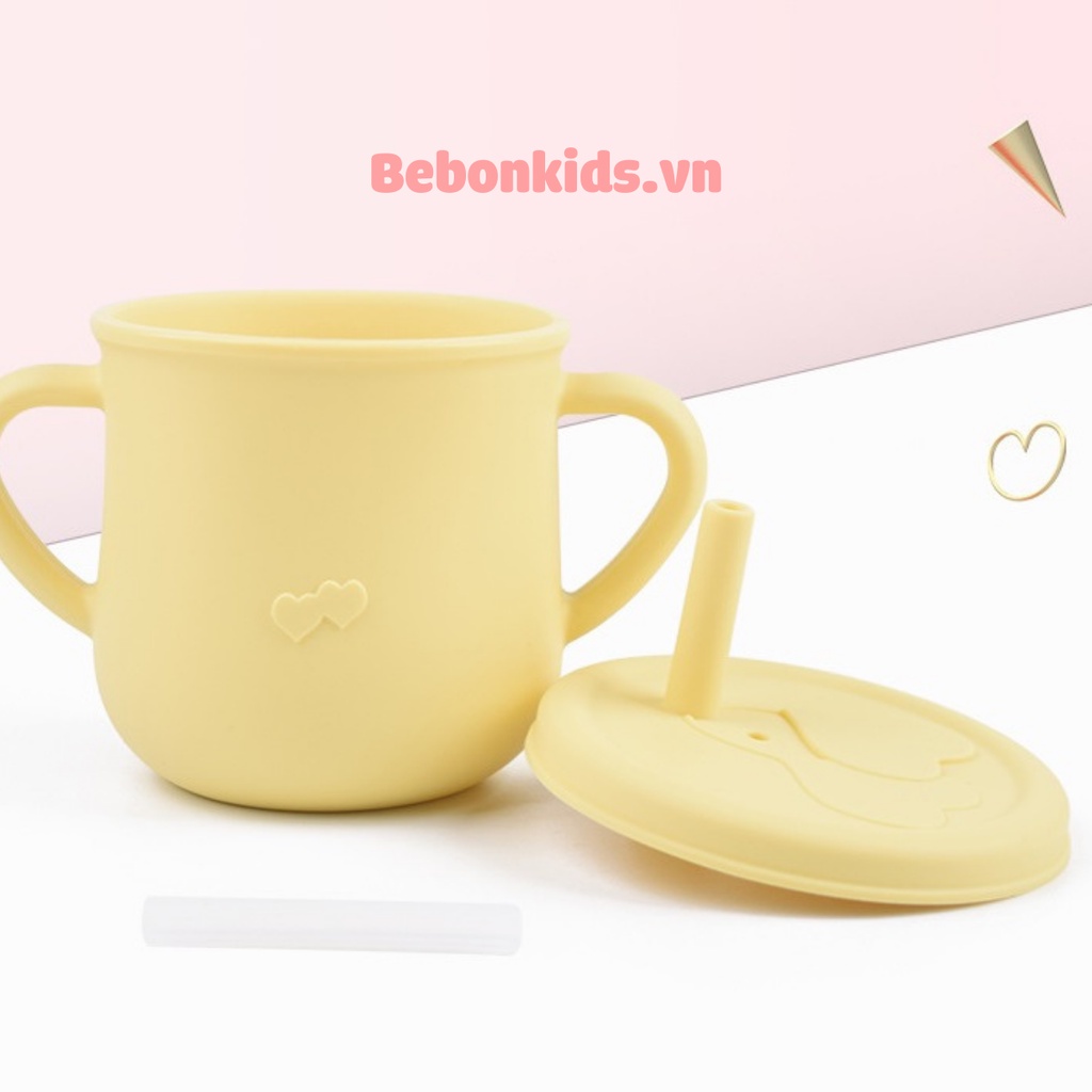 Cốc tập hút, tập uống cho bé chất liệu silicon an toàn