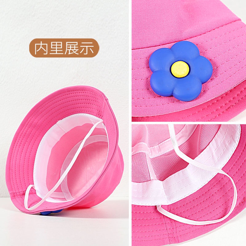 Nón tai bèo cotton chống nắng họa tiết hoa nhỏ thời trang xuân thu hè Hàn Quốc cho bé gái