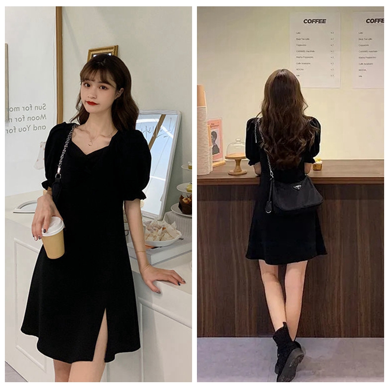 Đầm Nữ Tay Ngắn Cổ Chữ V Thời Trang Quyến Rũ