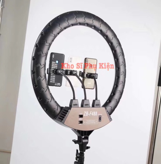 Đèn LiveStream 50cm.Hỗ trợ ánh sáng Chụp Ảnh, Make Up Trang Điểm. 3 Chế Độ Sáng