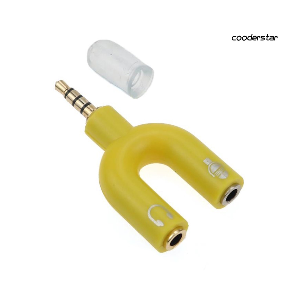 Đầu chia âm thanh hình chữ U từ 1 sang 2 giắc cắm 3.5mm