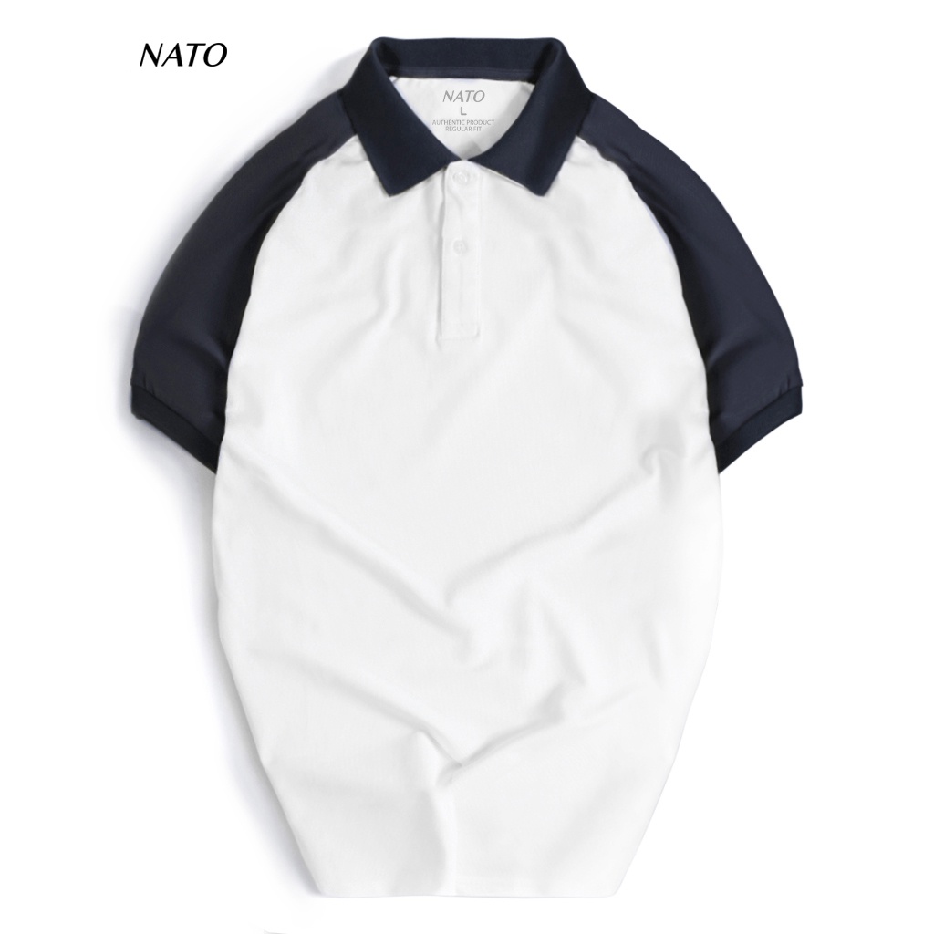 Áo Thun Polo Nam RAGLAN Vải Cotton Cá Sấu Cao Cấp Basic Đẹp Tay Ngắn Có Cổ Màu Trắng Đen Đỏ Xanh Navy Trơn Họa Tiết NATO
