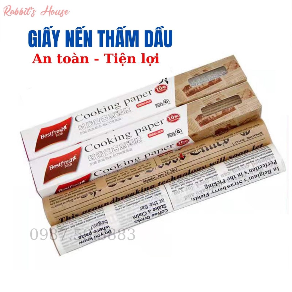 Giấy nến cho nồi chiên không dầu, giấy nến nướng bánh, lót đồ nướng đồ chiên lót bánh an toàn