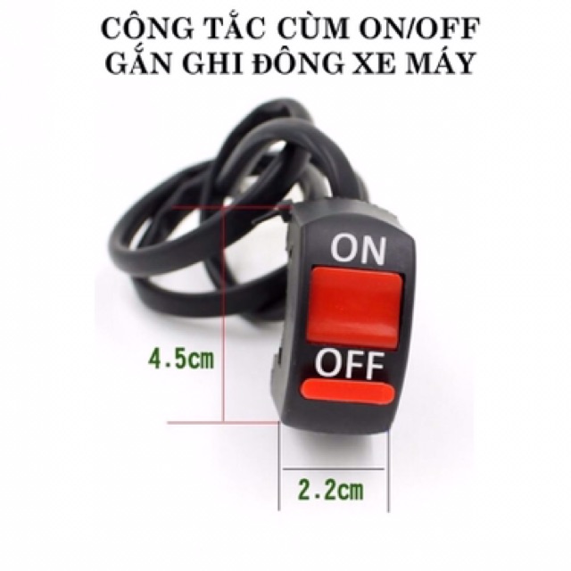 Công tắc On -Off Gắn ghi đông tất cả loại xe