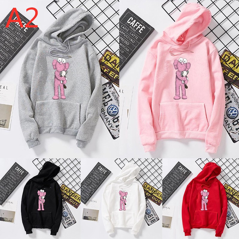 Áo hoodie cotton tay dài in hình Kaws xinh xắn dành cho cặp đôi | BigBuy360 - bigbuy360.vn
