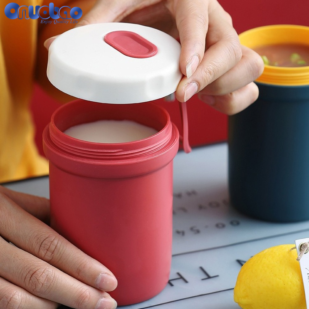 Cốc đựng súp ONUOBAO làm từ nhựa 300ml có thể sử dụng trong lò vi sóng