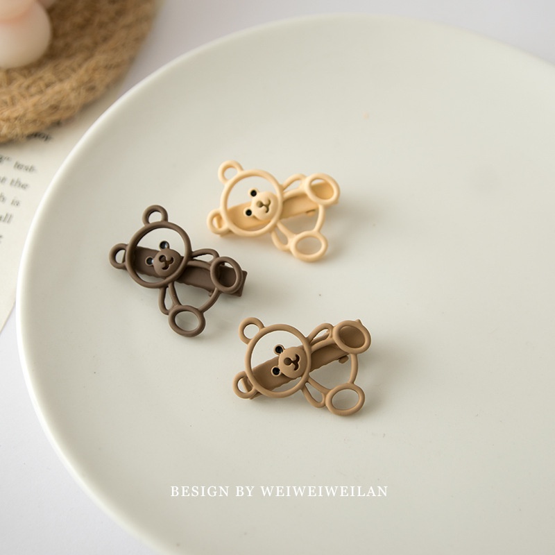 Kẹp Tóc Hàn Quốc Gấu Dễ Thương Phụ Kiện Thời Trang Cho Nữ AB027