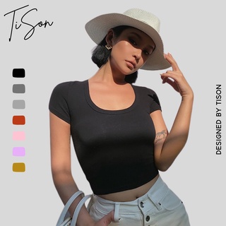 Áo CROPTOP Ôm nữ trắng đen 100% cotton TISON , áo crt thun gân body đẹp basic sang chảnh Freesize