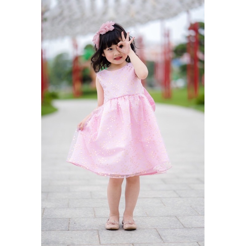 Đầm June Trái Tim Nhí Màu Hồng Xinh