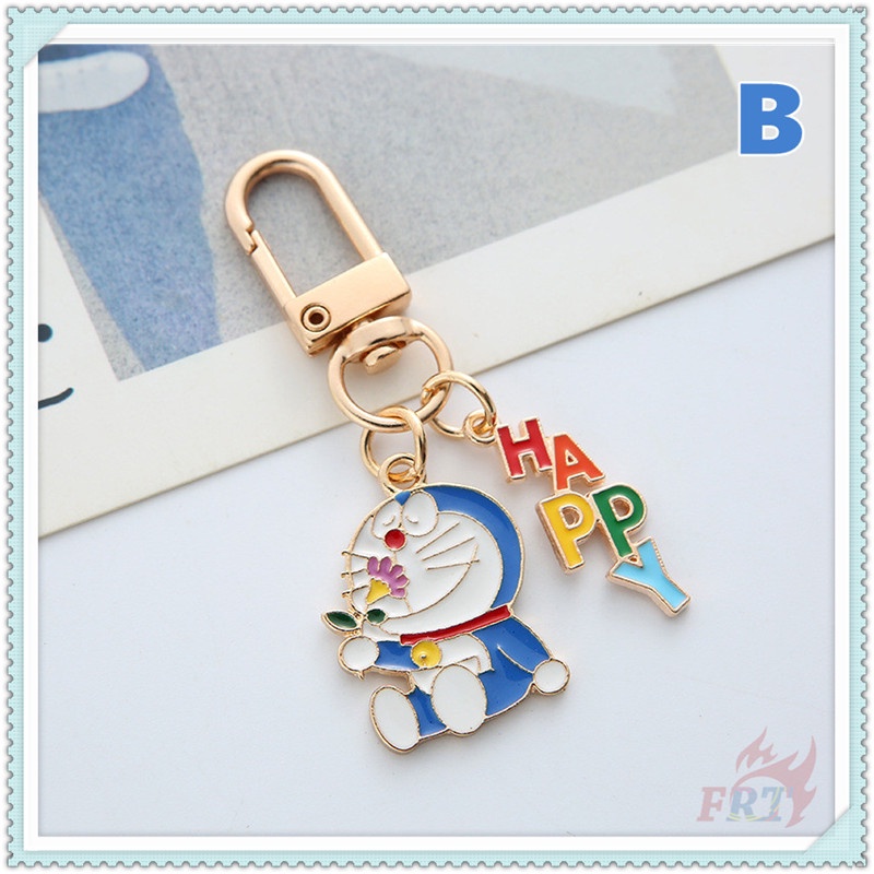 Móc khóa thích hợp cho vỏ bảo vệ hộp sạc tai nghe Airpods hình doraemon 4 kiểu thời trang