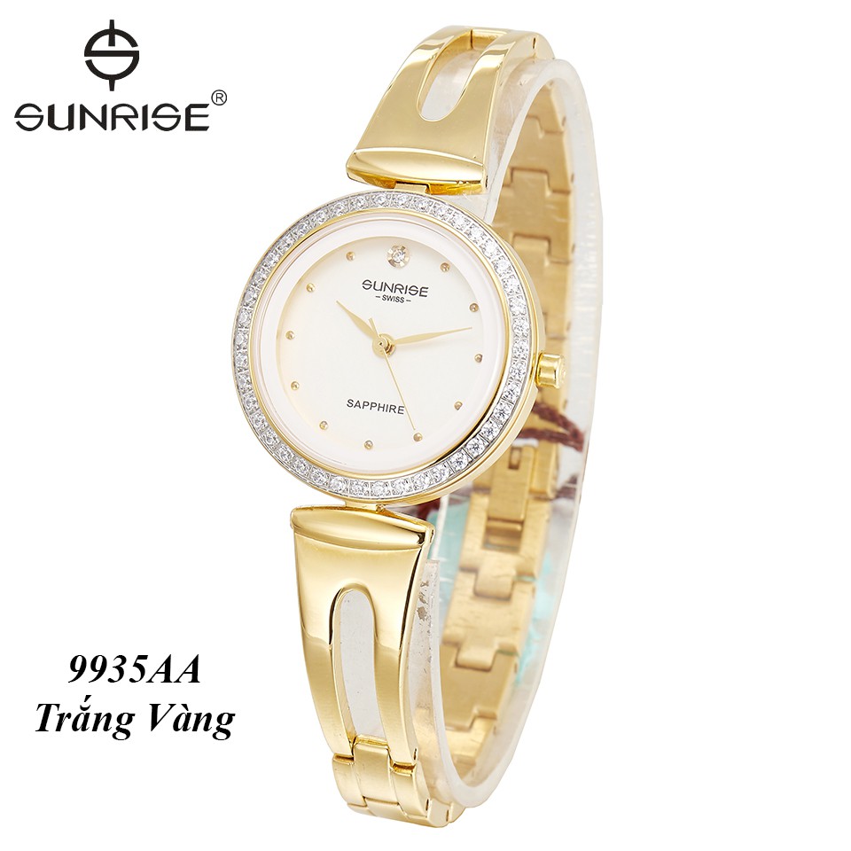 Đồng hồ nữ Đính đá Sunrise 9935AA kính Sapphire chống xước chống nước tốt - Fullbox c | BigBuy360 - bigbuy360.vn