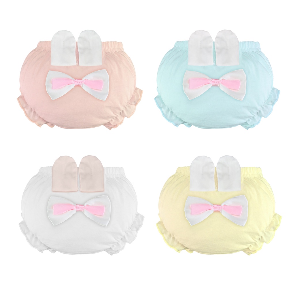 Quần lót tam giác Lucky Big Cat bằng vải cotton gắn nơ đáng yêu cho bé gái