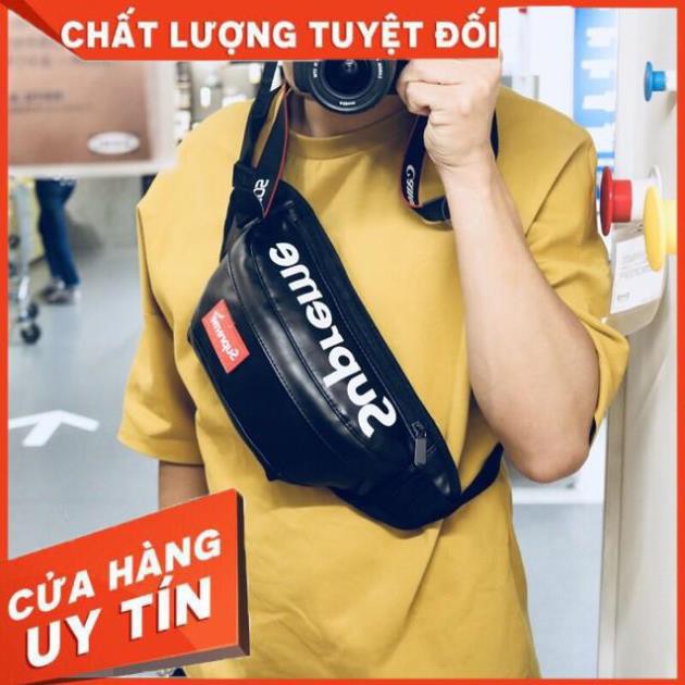 [ FLASH SALE ] Túi Đeo Chéo Da Supreme Loại Chất Đẹp ❤️freeship❤️ Nhiều Ngăn, Chống Nước Tốt, Quai Khóa Bền RiBô