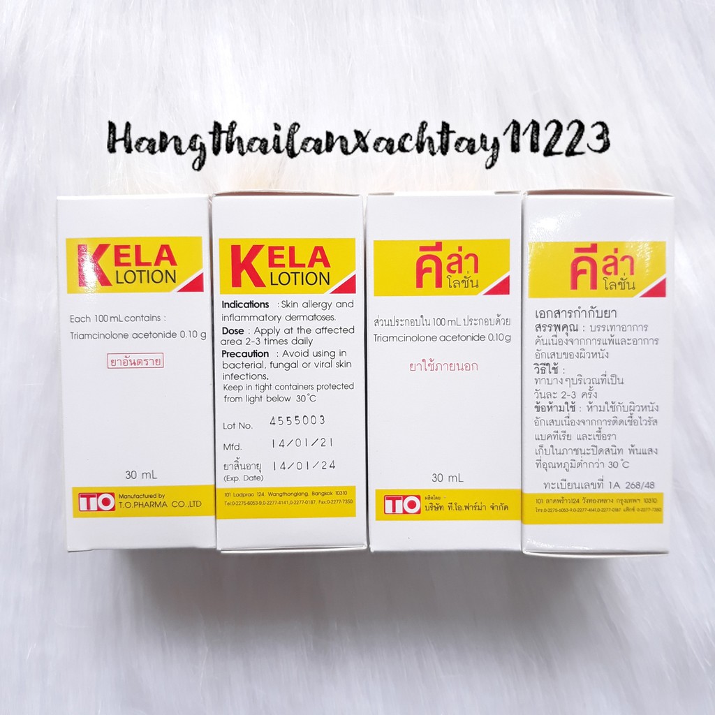 KELA LOTION Dùng cho da chân lông 30ml