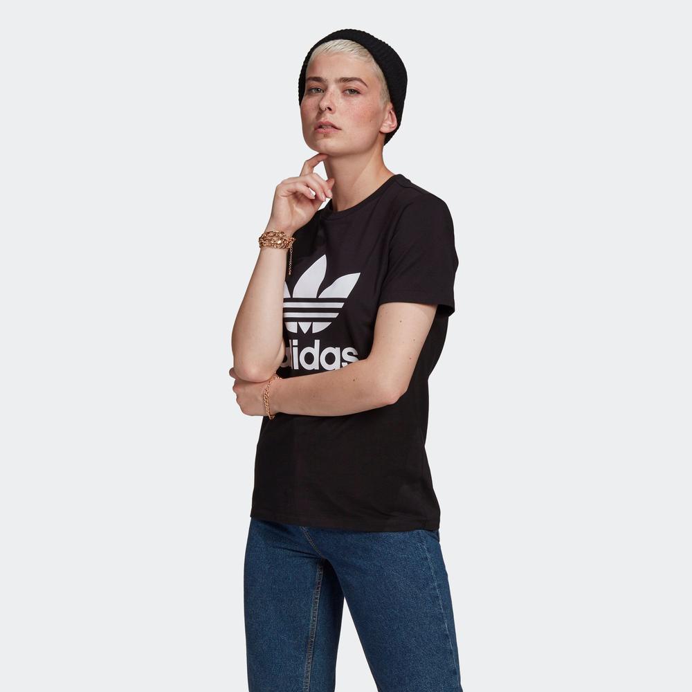 Áo Tee adidas ORIGINALS Nữ Adicolor Classics Trefoil Tee Màu đen GN2896