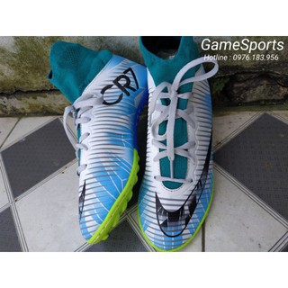 Giầy bóng đá cao cổ CR7 xanh dương