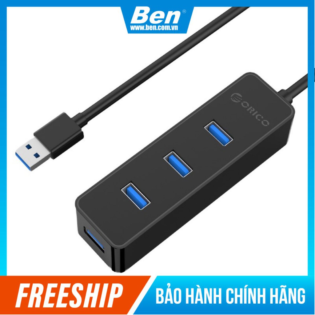 Bộ chia USB HUB 4 cổng USB 3.0 ORICO W5PH4-U3-BK - Bảo Hành Chính Hãng Orico 12 Tháng