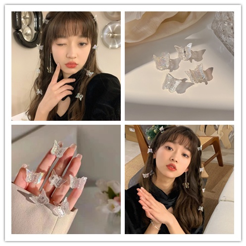 Bộ 10 Kẹp Tóc Đuôi Ngựa Màu Trong Suốt Xinh Xắn