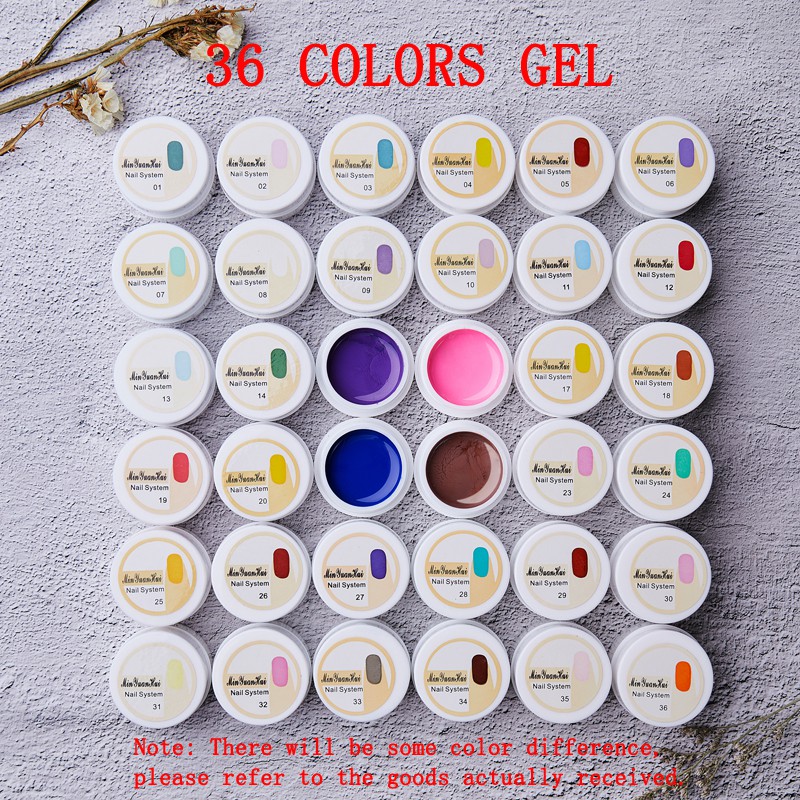 Bộ sơn móng tay 36 màu Gel - Set 36 màu vẽ gel đậm đặc dễ vẽ,  Bộ sơn móng tay Gel sơn móng tay màu Gel cho móng tay chuyên dùng cho dân làm móng