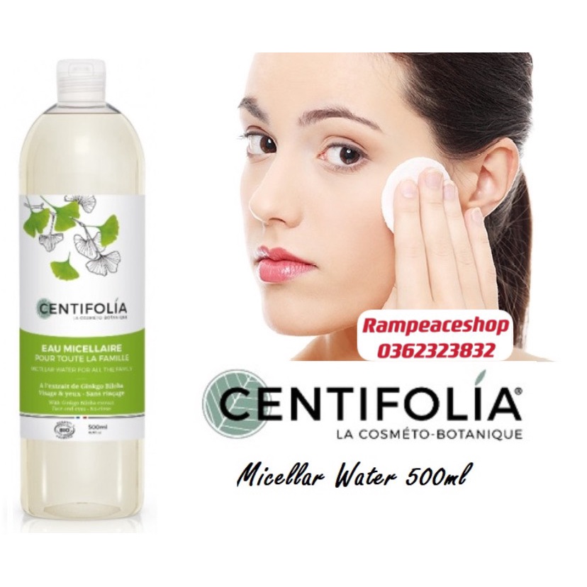 Nước Tẩy Trang Rau Má Centifolia Micellar Water 500ml