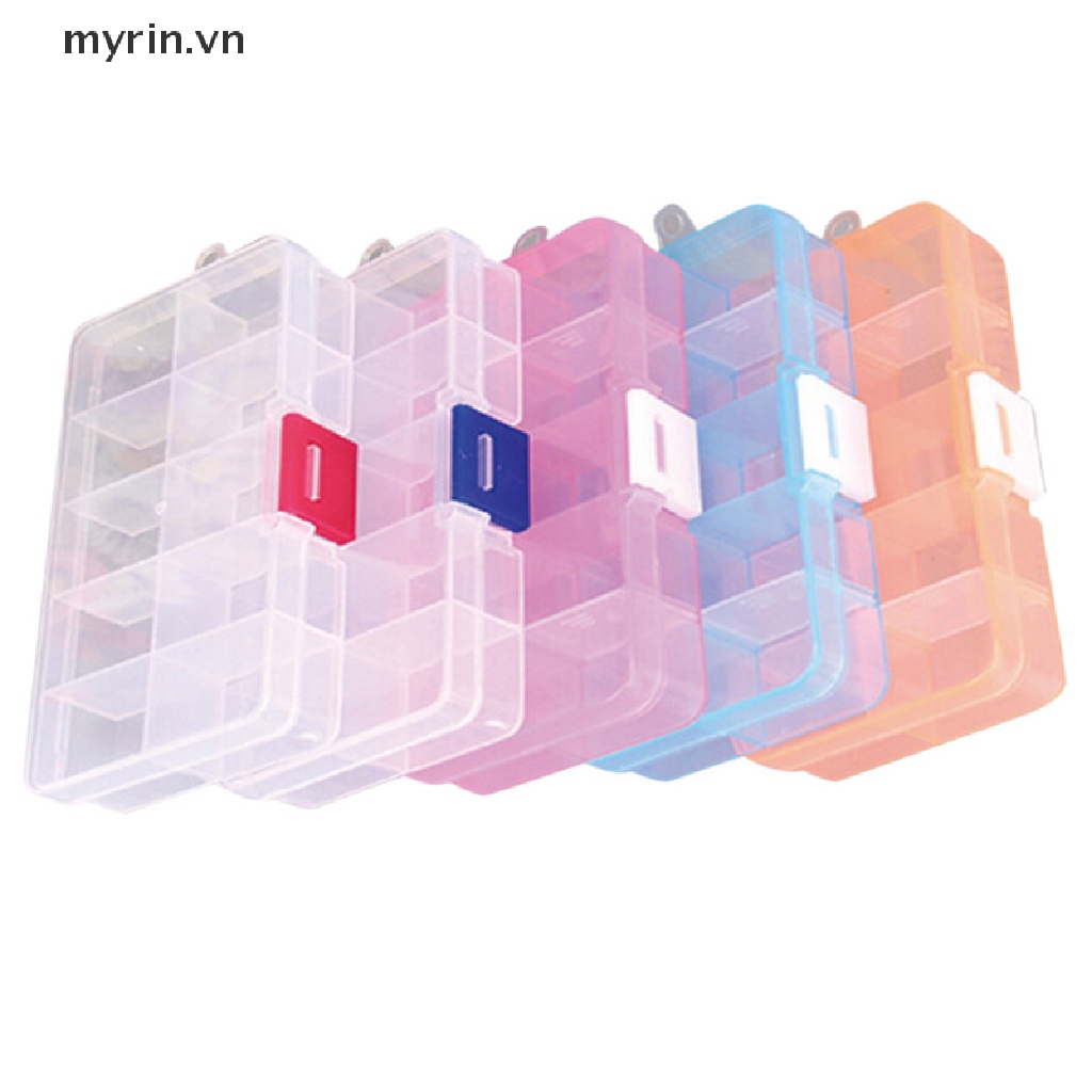 Hộp Nhựa 10 Ngăn Đựng Trang Sức Có Thể Điều Chỉnh