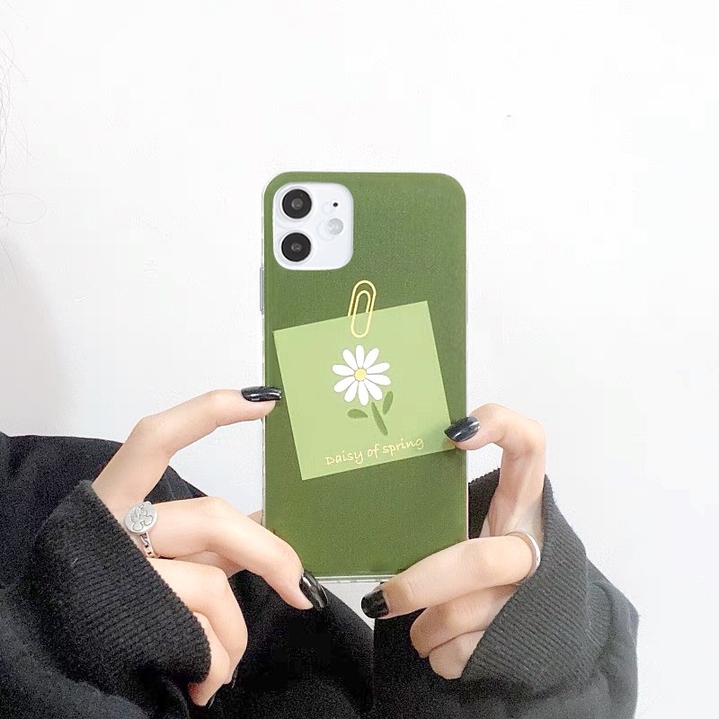 Ốp lưng iphone Green Flower viền trong chống ố 6/6plus/6s/6splus/7/7plus/8/8plus/x/xr/xs/11/12/13/pro/max/plus/promax