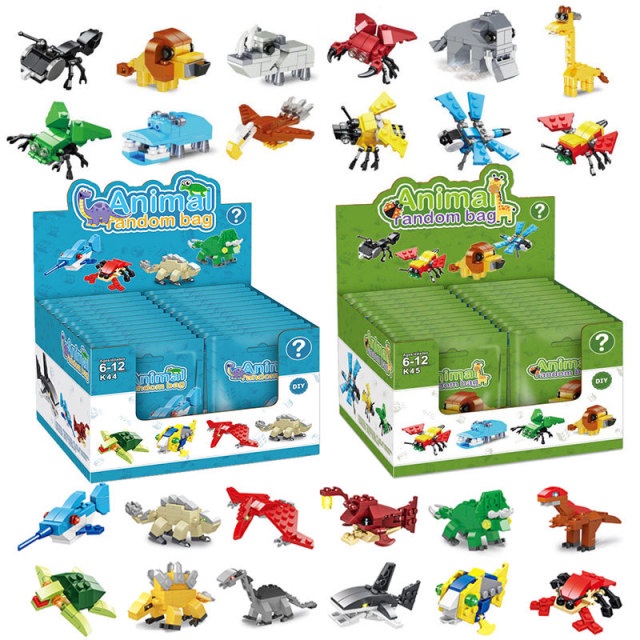 Đồ chơi giáo dục xếp hình lắp ráp động vật biển, động vật rừng mini cho bé chất liệu an toàn