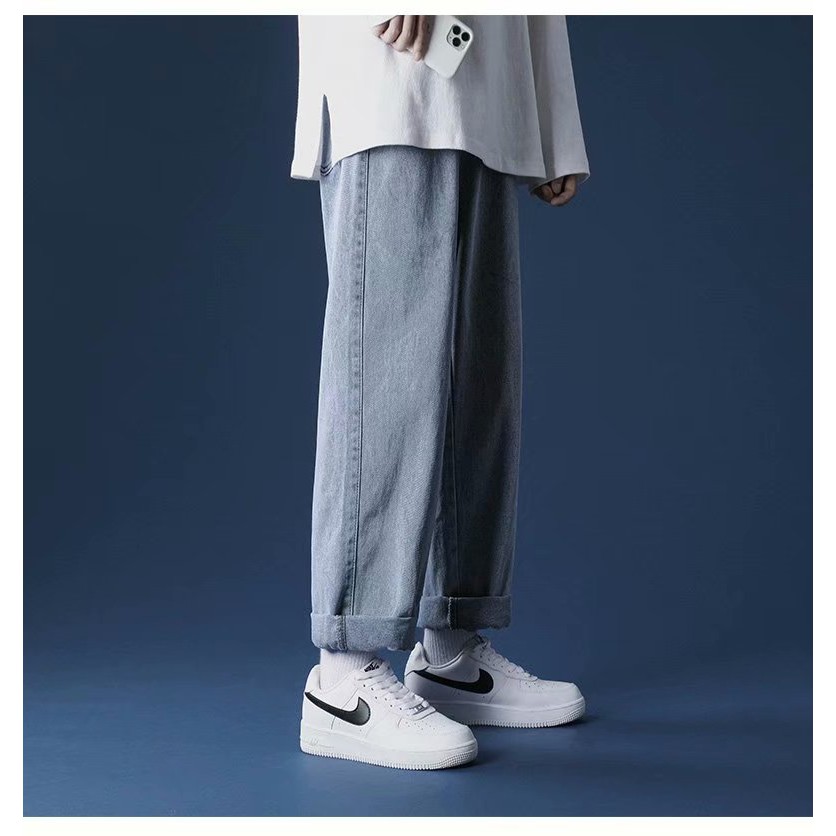 Quần jeans ống rộng phong cách Hàn Quốc 2021 dành cho nam và nữ (size s-3xl)  | BigBuy360 - bigbuy360.vn