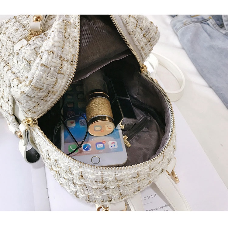 ❤️𝑺𝑰𝑬̂𝑼 𝑯𝑶𝑻❤️ Balo Nữ Đẹp, Balo Kẻ Dạ Mềm Siêu Xinh Phong Cách