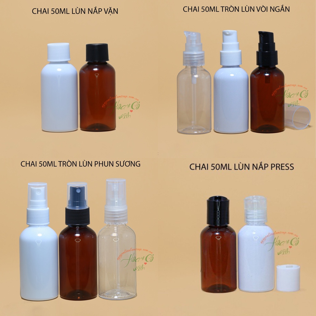 Chai Nhựa 50ml Phi 20