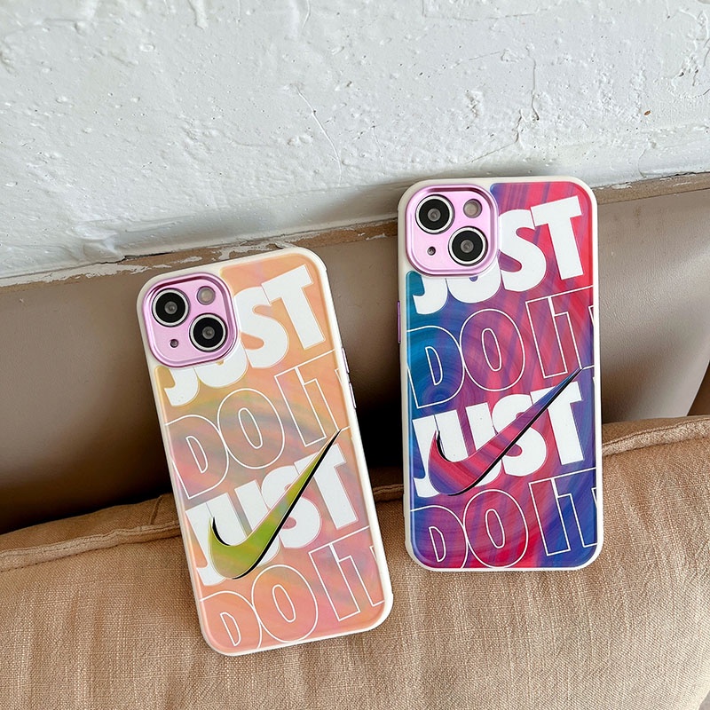 Ốp điện thoại in hình Nike màu gradient thời trang cho iphone 13 12 11 PMax pro X XS XR Xs MAX 7 8 plus