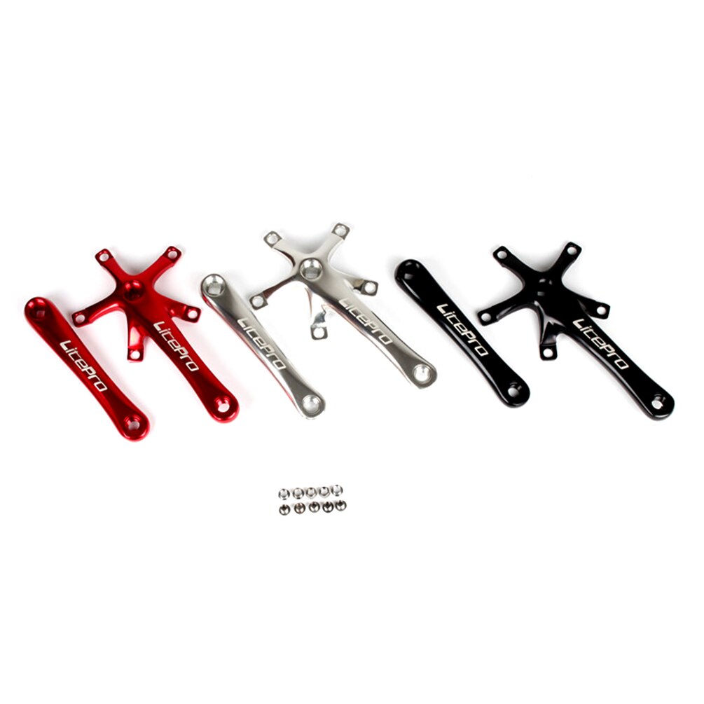 Tay quay đĩa líp xe đạp gấp LITEPRO vuông hợp kim nhôm CNC BMX 130BCD chất lượng cao tiện lợi