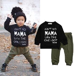 Set áo và quần dài dễ thương cho bé trai