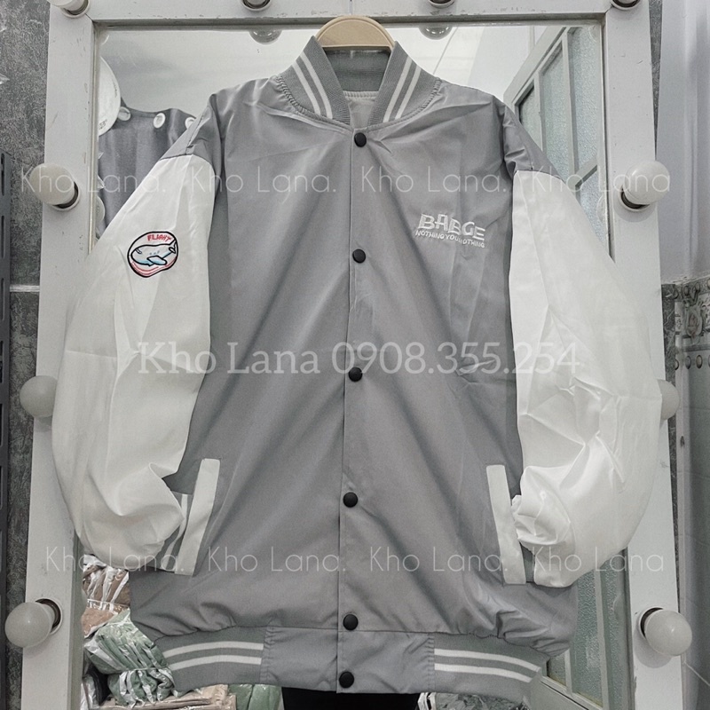 [Ảnh Thật]Áo Bomber Dù 2 lớp loại tốt thêu Babe - Form chuẩn Unisex Nam Nữ Couple