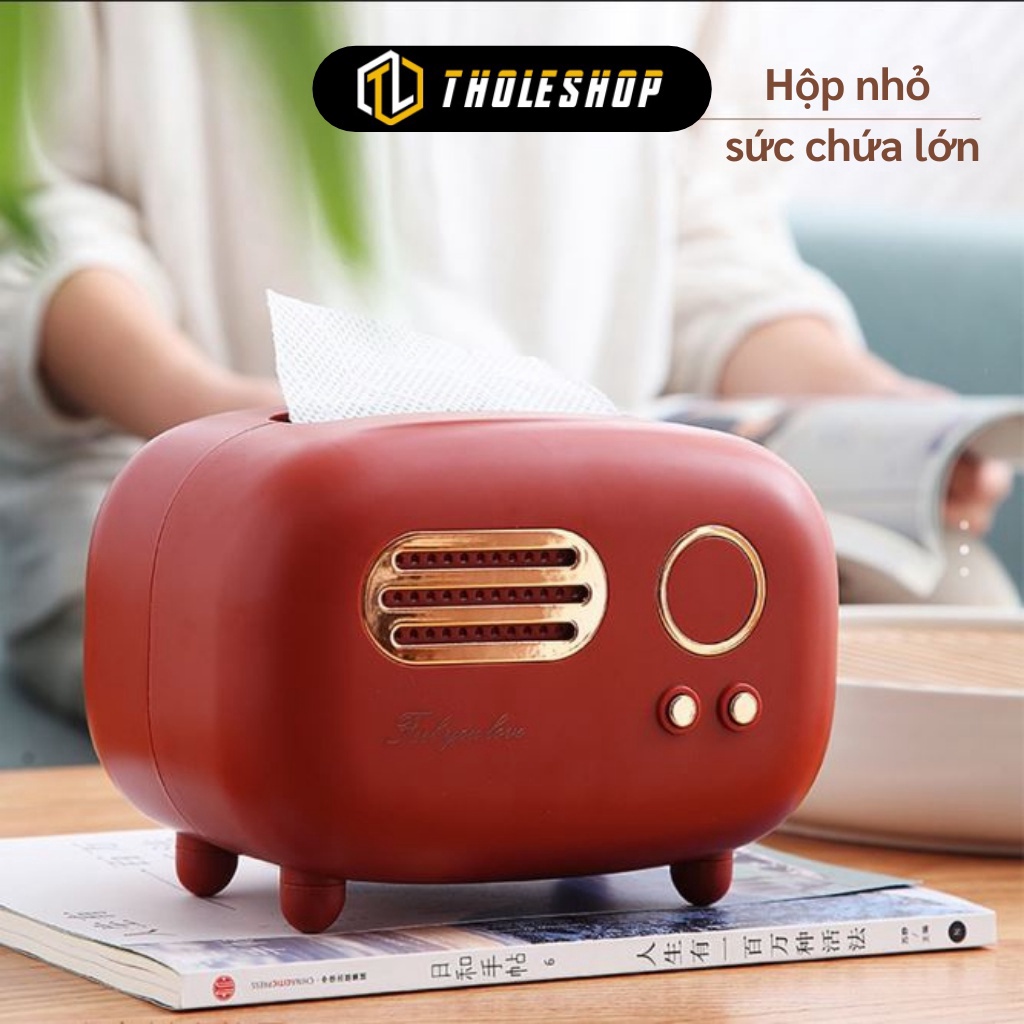 Hộp Đựng Khăn Giấy GIGAHOME Hộp Giấy Để Bàn Retro, Kiểu Radio Cổ Điển Trang Trí 1040