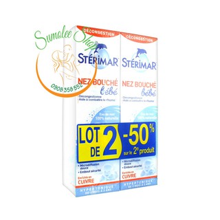 Xịt muối biển pháp vệ sinh mũi cho bé 100ml - date 2025