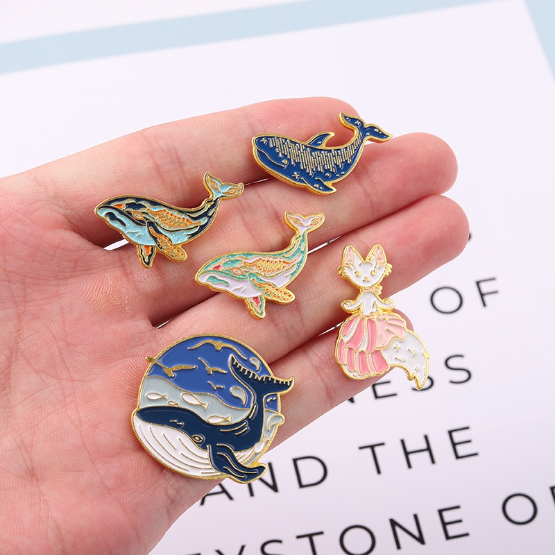 Ghim Cài Áo Hình Cá Voi/Cá Voi Độc Đáo Thời Trang