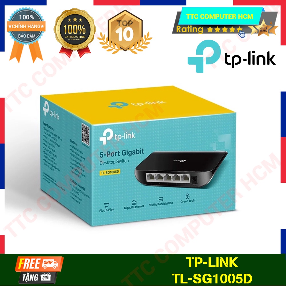 TP-LINK TL-SG1005D | TL-SG1005D - Switch Để Bàn 5-Cổng Gigabit - HÀNG CHÍNH HÃNG TTC COPUTER HCM