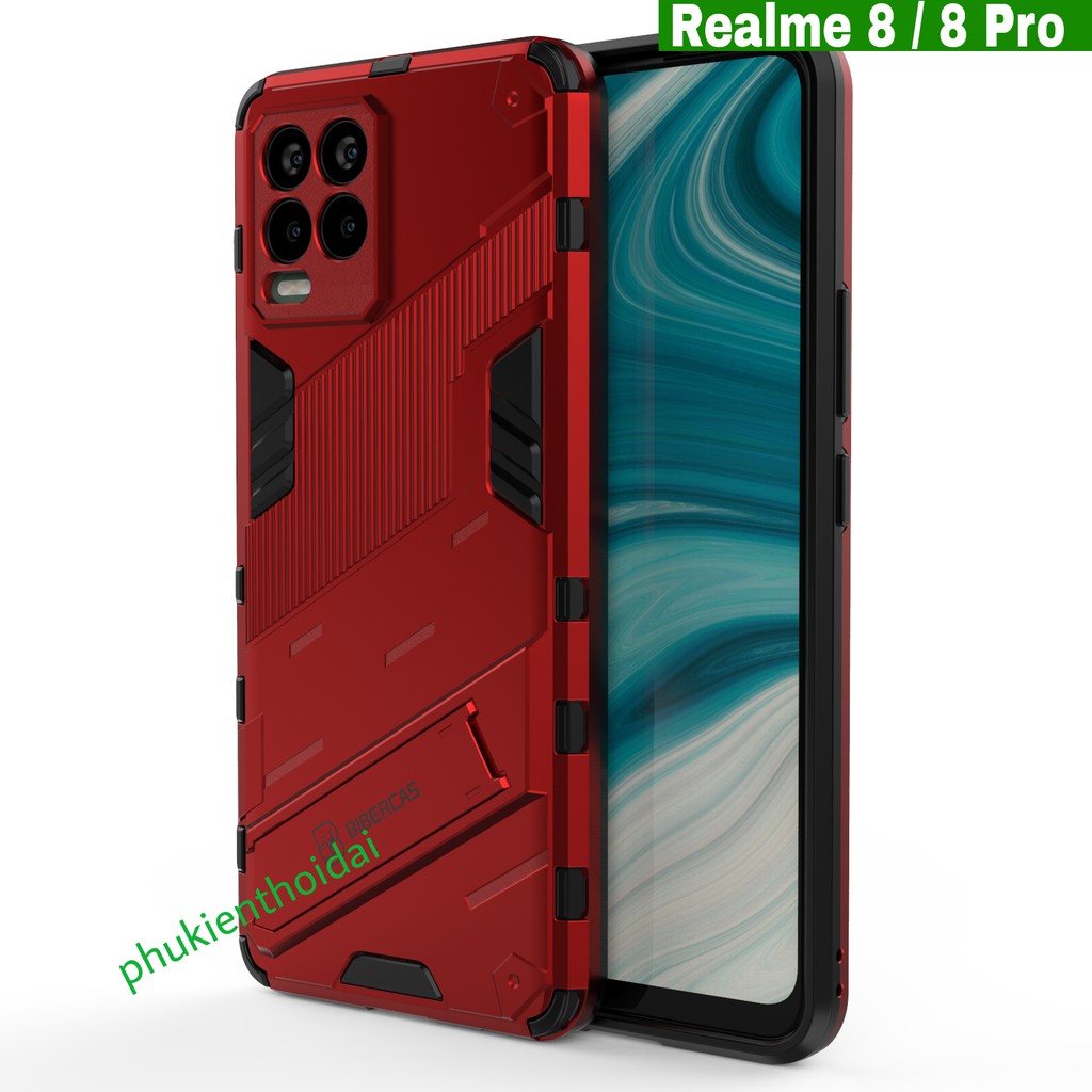 Ốp lưng Realme 8 4G / Realme 8 Pro / Realme 10 Iron Man Ver 2 chống sốc giá đỡ xem phim cao cấp