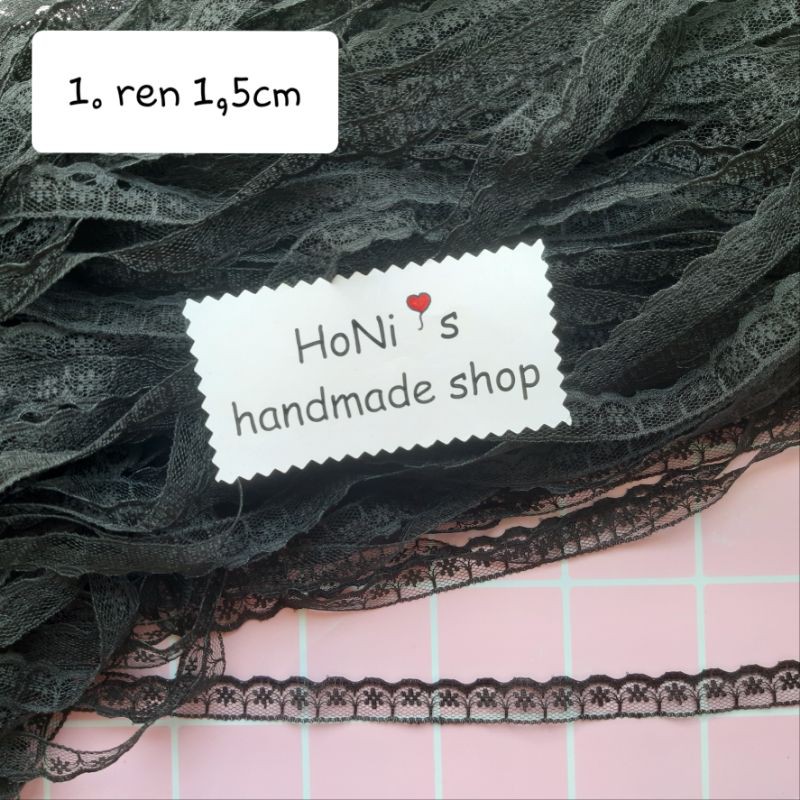 Ren trắng đen trang trí handmade nhiều mẫu nhiều cỡ