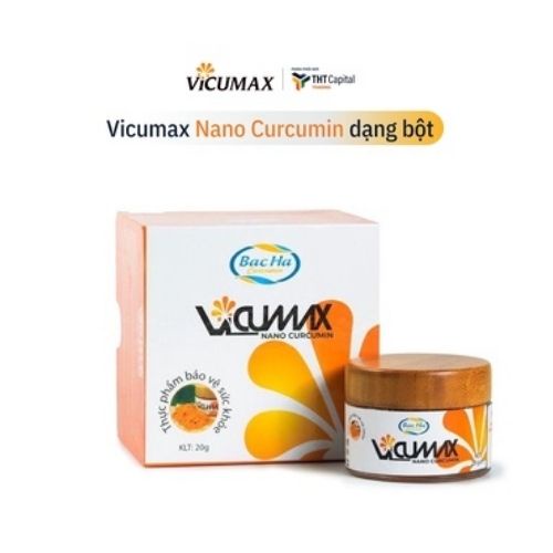 Vicumax Nano Curcumin dạng bột - VI0HB015 - Tinh chất từ củ nghệ nếp vàng, hỗ trợ dạ dày, tăng cường sức khỏe - Hộp 15gr