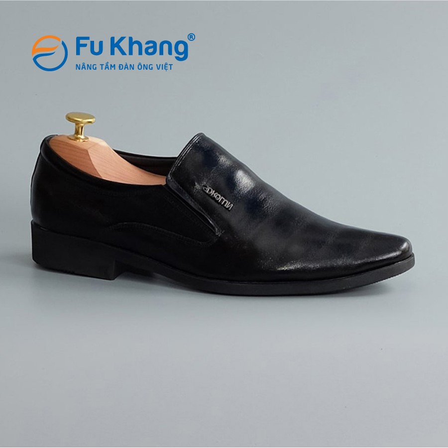Giày tây nam không dây da bò thật cao cấp chính hãng Fu Khang - GL100
