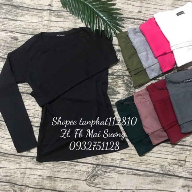 Áo Trơn Tay Dài Body NỮ ( ảnh thật 100 % ) | BigBuy360 - bigbuy360.vn