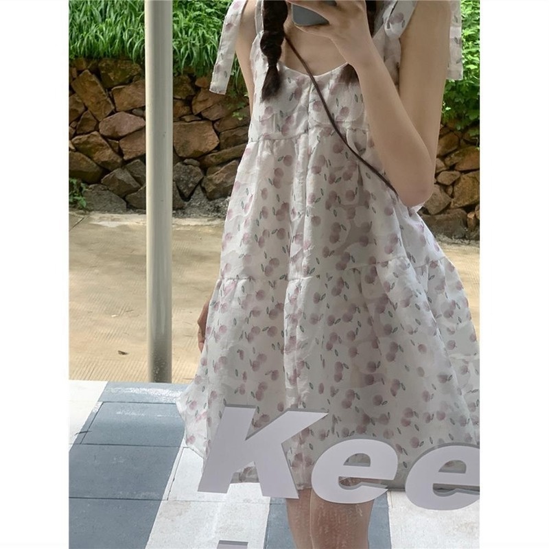 Đầm Hoa Không Tay Thời Trang Mùa Hè Dành Cho Nữ