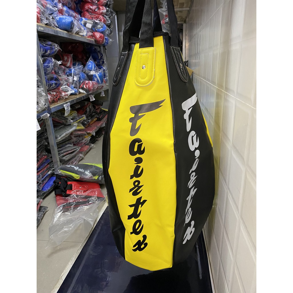 Vỏ bao cát hình quả bầu/ giọt nước/ quả lê cao 1m làm bằng da PU cao cấp 1 lớp hãng Fairtex