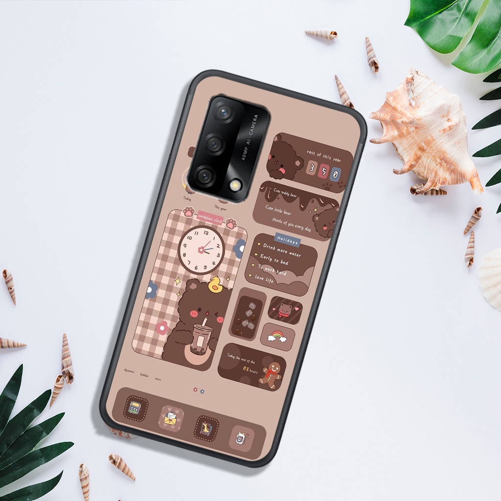ỐP LƯNG OPPO A74 4G - A74 5G - A95 4G - A95 5G - A94, IN HÌNH GẤU NÂU CHOCOLATE ĐÁNG YÊU.