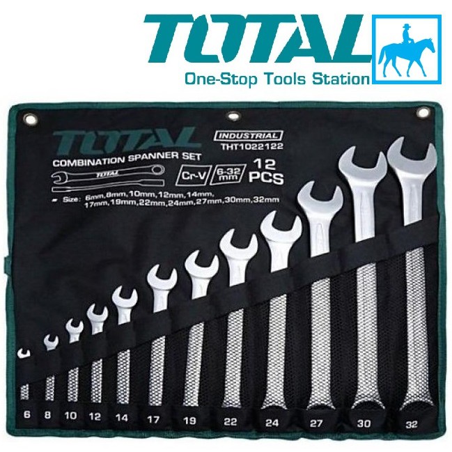 Bộ 12 Cờ Lê Vòng Miệng 6-24mm TOTAL THT1022121