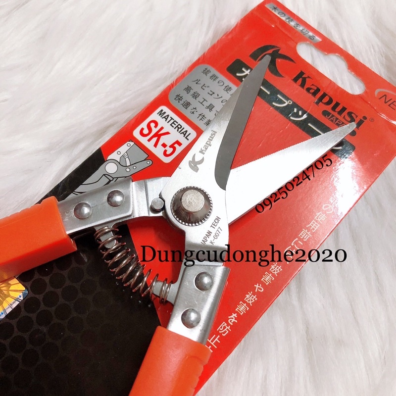 Kéo Cắt Tỉa Dăm Cành Mũi Thẳng Kapusi Japan K-0077/K-0171
