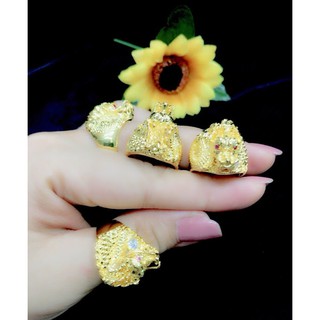 NHÃN NAM ĐẦU RỒNG MẠ VÀNG 24K