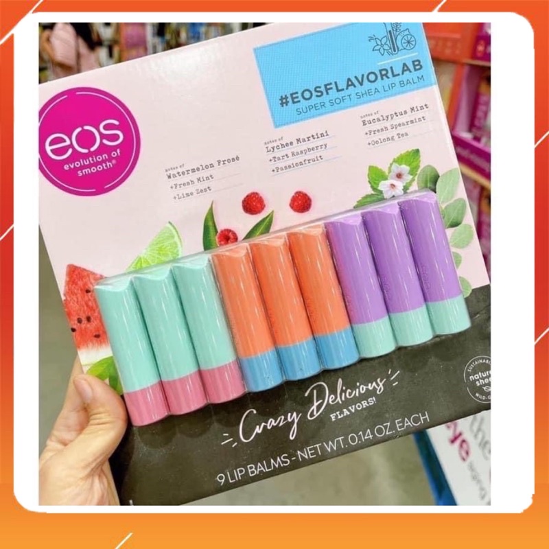 Set son dưỡng Eos trái cây Mỹ